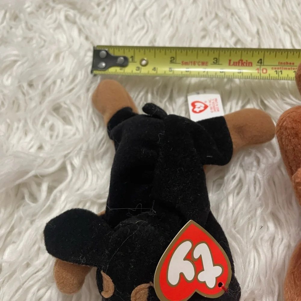Ty Plush Kangaroo and Dog Duo - Brown and Black